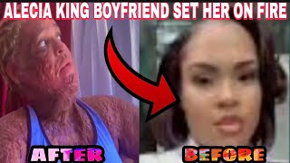 Alecia king breaksdown after boyfriend burn her alive in her sleep 😭💔😔 [upl. by Nahshon]