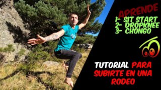 Tutorial iniciación Slackline Sit Start Dropknee y Chongo  Introduction to Slackline Tricks [upl. by Leuams86]