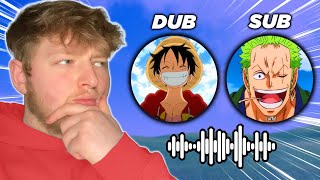 One Piece Dub Watcher GUESSES Sub Voices [upl. by Toolis]