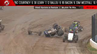 USAC National Sprint Feature Highlights  Eldora Speedway 51218 [upl. by Carhart115]