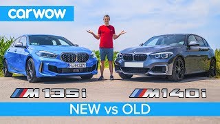 New BMW M135i vs old M140i 1 Series review  060mph rolling race amp brake test [upl. by Henrietta]