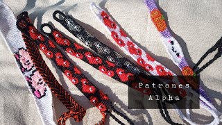 ALPHA PATTERNS bracelet  Como hacer pulseras con patrones alpha tutorial  friendship bracelets [upl. by Tnarud582]