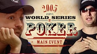 World Series of Poker Main Event 2005 Day 1 with Daniel Negreanu amp Phil Hellmuth WSOP [upl. by Ehudd]