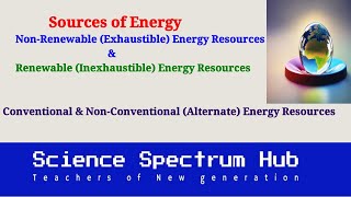 Conventional and NonConventional Sources of Energy  Renewable and Nonrenewable energy sources [upl. by Panta]