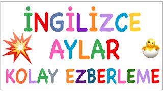 İNGİLİZCE AYLAR  KOLAY EZBERLEME [upl. by Ailen]