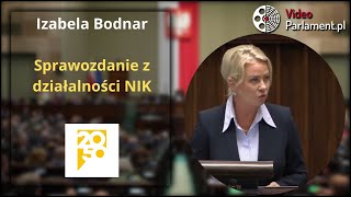 Izabela Bodnar  Sprawozdanie z działalności NIK [upl. by Juno]