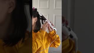 How to curl short hair  straightener curls  messy waves tutorial [upl. by Esetal]