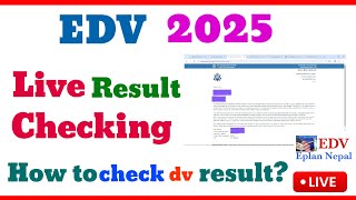 How to check dv result  dv lottery result 2025 live [upl. by Angrist]