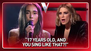 FourChair Turn for 16YearOld Serenity Arce Singing quotThis Cityquot  The Voice Blind Auditions  NBC [upl. by Burget363]