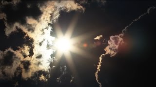 Sun Burst Between Erie Clouds Time Lapse  Royalty Free HD Stock Video Footage [upl. by Fonzie999]