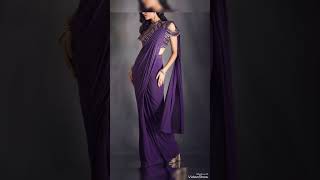 Purple Colour Saree Designs For Party Wear purple saree party [upl. by Ialokin906]