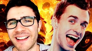 Cyprien et Squeezie sur Hearthstone avec Torlk et Marmotte [upl. by Bertold]