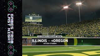 Illinois vs Oregon  2024 Season  EA Sports NCAA Football 14 Exhibition Game [upl. by Currie]