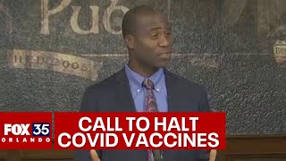 Florida Surgeon General calls for halt to COVID19 vaccine citing possible cancer risks [upl. by Algar]