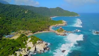 Tayrona National Park Colombia Beautiful Drone [upl. by Felise]