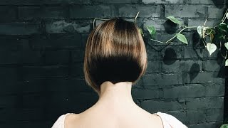 how to cut asymmetrical bob tutorial [upl. by Kai]