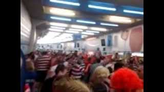 Wigan Rugby League Ultras Brigantes sing the Kings of Rugby [upl. by Nihahs837]