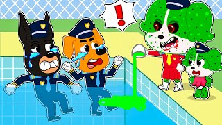 STOP Papillon Turns Into a Zombie Please Dont Do That Sad Story Sheriff Labrador Animation [upl. by Asiel]