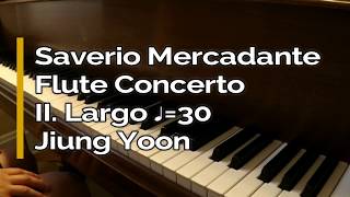 Piano Part  Mercadante Flute Concerto in e minor 2nd mov ♩30 [upl. by Beryle]