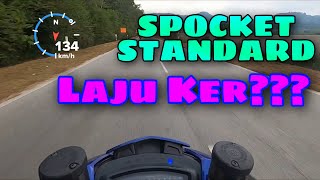 17 LAJU KER Y15 SPOCKET STANDARD  HOW FAST Y15 ZR WITH STANDARD SPOCKET [upl. by Eelnodnarb65]