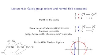 Visual Group Theory Lecture 65 Galois group actions and normal field extensions [upl. by Bittencourt]