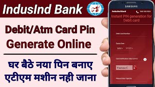 indusind bank atm pin generate online  how to generate indusind bank debit card pin online [upl. by Eceirehs]