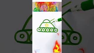 How to draw tank  easy tank drawing tank shorts drawing [upl. by Hgiellek]