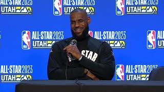 FULL LeBron James reacts to 2023 NBA AllStar Game  NBA on ESPN [upl. by Lladnarc317]