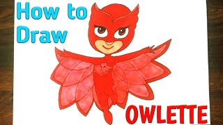 How to Draw Owlette from PJ Mask  Easy Drawing for Kids  PJ Mask [upl. by Lilahk]