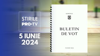 Știrile PRO TV  5 Iunie 2024 [upl. by Giefer]