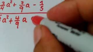 suma de polinomios algebraicos con fracciones [upl. by Ayet]