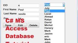 C MS Access Database Tutorial 10  Database values in textbox if select Combobox [upl. by Leoline]