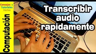 Transcribe tus audios rápidamente con este programa [upl. by Byrom]