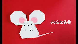 【干支の折り紙】ネズミの作り方 origami mouse [upl. by Liebowitz]