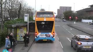 256 Service Piccadilly Gardens To Stretford 26th March 2024 [upl. by Nosnirb]