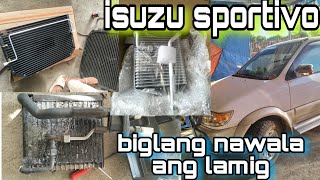 ISUZU SPORTIVO BIGLANG NAWALA ANG LAMIGEVAPORATORCONDENSER REPLACE [upl. by Anilad]