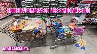 PRIMEIRA COMPRAS DO MÊS SENDO MÃE SOLO👩‍👦‍👦❤️ ASSAÍ ATACADISTA  MÊS DE MARÇO [upl. by Winterbottom]