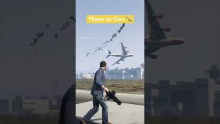 blasting a plane using car in GTA 5 [upl. by Noynek]