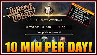 Super Fast amp Easy Contracts 10 mins per day 750k Sollant 300 Coins 400k Dew  Throne amp Liberty [upl. by Kaliope]