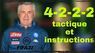 FIFA 22  4222 tactique perso et instructions joueurs [upl. by Combs]