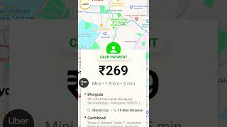 Ola Mini Booking Fares In Hyderabad 😭 ll Ola mini fares in hyderabad short shortsfeed youtube yt [upl. by Werbel655]