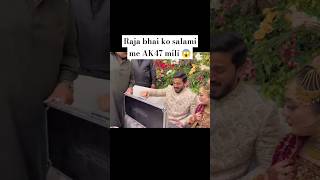 Rajab bhai ko  AK47 Salami  me mili 😱🙉 rajabfamliy Ak47Gun shortviral [upl. by Nimra]