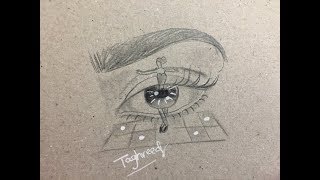 How to Draw an Abstract Eye for Beginners 👁️  Easy Drawing [upl. by Kaufman]