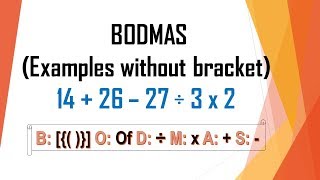 BODMAS Rules example by maths easy tutorial [upl. by Anitsyrhc]