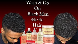 CURLY HAIR ROUTINE ON 4B4C BLACK MEN HAIR JUWAN GAINESKXDSHELDY CURLY HAIR ROUTINE [upl. by Uzial674]