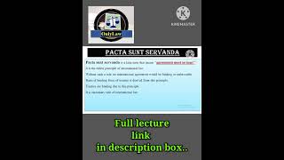 Pacta sunt servanda why treaties are binding International law law lectures OnlyLaw [upl. by Harcourt757]