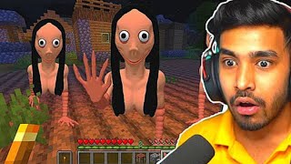 I Found Scary Black Demon And Momo Girl In Minecraft  Minecraft Horror [upl. by Atirrehs]