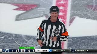 Refs refuse to call blatant goaltender interference in Jets Lightning game [upl. by Rie913]