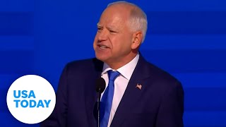 Full speech Gov Tim Walz speaks at 2024 DNC  USA TODAY [upl. by Waring]