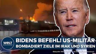 USA ÜBT VERGELTUNG USStreitkräfte greifen Ziele proiranischer Milizen im Iran und Syrien an [upl. by Shah]